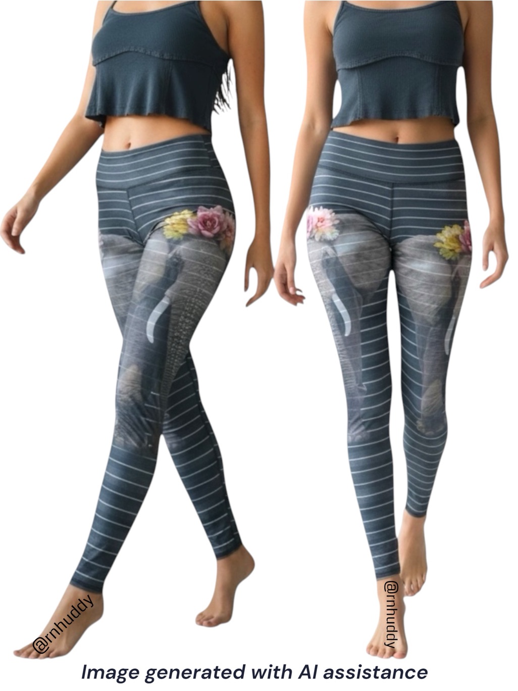 Teeki L Love The Elephant Hot Pant Leggings